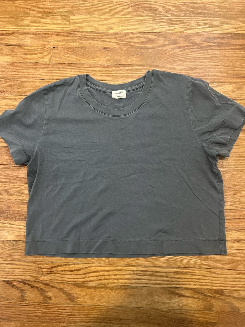 Aritzia Women's Short Sleeve Crew Tee - Charcoal Gray